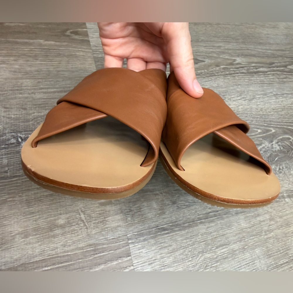 Everlane The Day Crossover Sandal Sienna Brown Size 10 - Picture 5 of 10